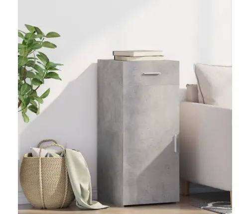 Plaukts, Betona Pelēks, 40X42,5X93 Cm, Inženierijas Koks Vidaxl