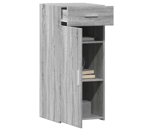 Kumode, Pelēka Ozolkoka, 40X42,5X93 Cm, Inženierijas Koks Vidaxl