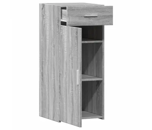 Kumode, Pelēka Ozolkoka, 40X42,5X93 Cm, Inženierijas Koks Vidaxl