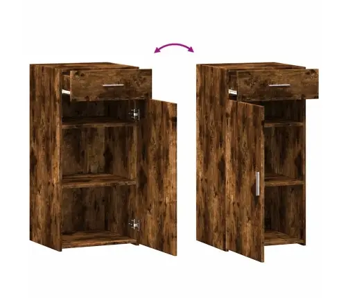 Šoninė Spintelė, Dūminio Ąžuolo, 45X42,5X93cm Apdirbta Mediena Šoninė Spintelė, Dūminio Ąžuolo, 45X42,5X93cm Apdirbta Mediena