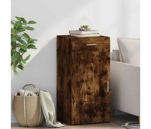 Šoninė Spintelė, Dūminio Ąžuolo, 45X42,5X93cm Apdirbta Mediena Šoninė Spintelė, Dūminio Ąžuolo, 45X42,5X93cm Apdirbta Mediena