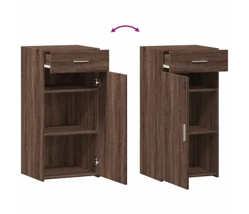 Šoninė Spintelė, Ruda Ąžuolo, 45X42,5X93cm Apdirbta Mediena