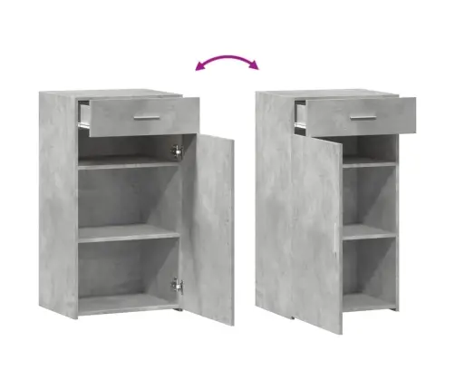 Plaukts, Betona Pelēks, 50X42,5X93 Cm, Inženierijas Koks Vidaxl