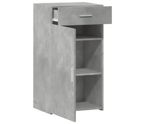 Plaukts, Betona Pelēks, 50X42,5X93 Cm, Inženierijas Koks Vidaxl