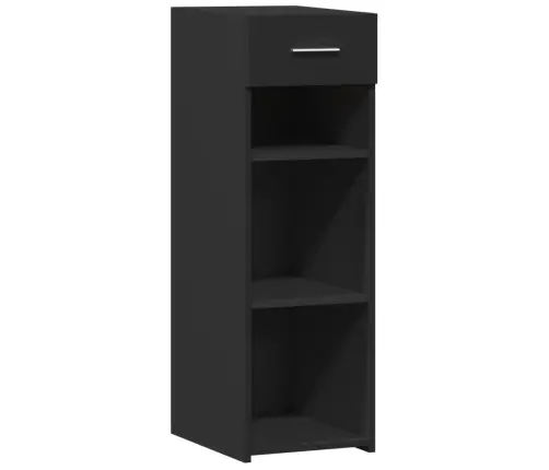 Kumode, Melna, 30X42,5X93 Cm, Inženierijas Koks, Melns Vidaxl