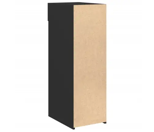 Kumode, Melna, 30X42,5X93 Cm, Inženierijas Koks, Melns Vidaxl