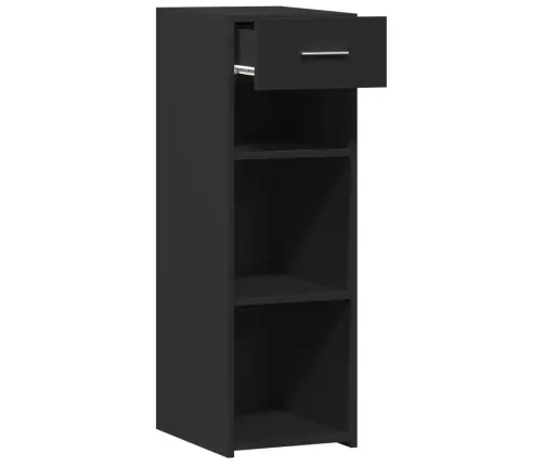 Kumode, Melna, 30X42,5X93 Cm, Inženierijas Koks, Melns Vidaxl