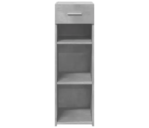 Kumode, Betona Pelēks, 30X42,5X93 Cm, Inženierijas Koks Vidaxl