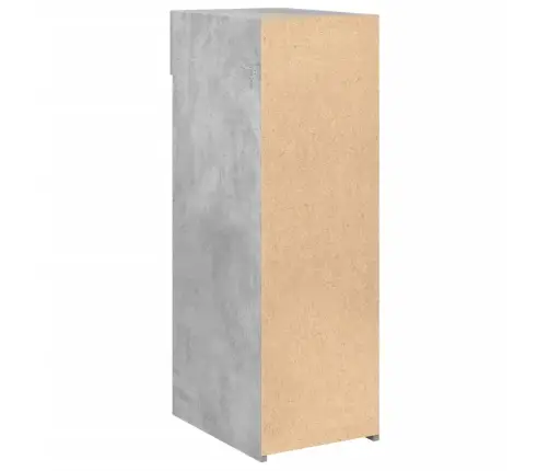 Kumode, Betona Pelēks, 30X42,5X93 Cm, Inženierijas Koks Vidaxl