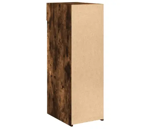 Šoninė Spintelė, Dūminio Ąžuolo, 30X42,5X93cm Apdirbta Mediena