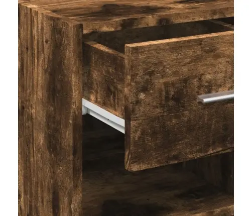 Šoninė Spintelė, Dūminio Ąžuolo, 30X42,5X93cm Apdirbta Mediena