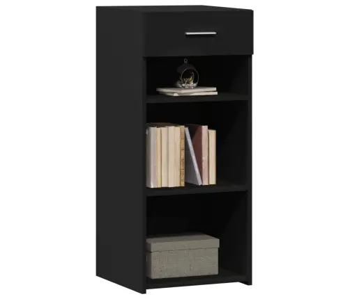 Kumode, Melna, 40X42,5X93 Cm, Inženierijas Koks, Melns Vidaxl