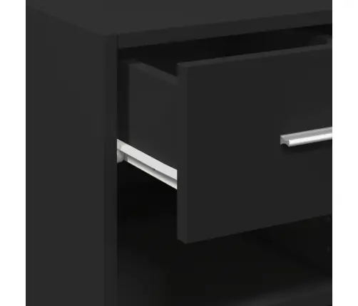 Kumode, Melna, 40X42,5X93 Cm, Inženierijas Koks, Melns Vidaxl