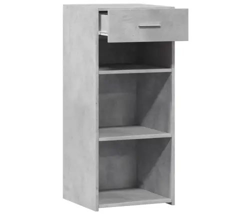 Plaukts, Betona Pelēks, 40X42,5X93 Cm, Inženierijas Koks Vidaxl