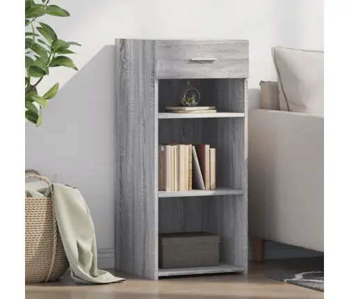 Kumode, Pelēka Ozolkoka, 40X42,5X93 Cm, Inženierijas Koks Vidaxl