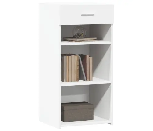 Kumode, Balta, 45X42,5X93 Cm, Inženierijas Koks Vidaxl