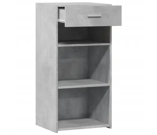 Kumode, Betona Pelēka, 40X42,5X93 Cm, Inženierijas Koks Vidaxl