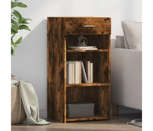 Šoninė Spintelė, Dūminio Ąžuolo, 45X42,5X93cm Apdirbta Mediena