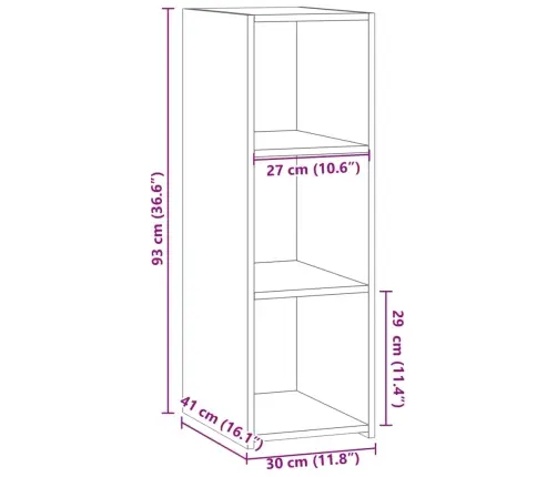 Šoninė Spintelė, Betono Pilka, 30X41X93cm Apdirbta Mediena