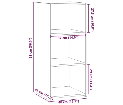 Šoninė Spintelė, Ruda Ąžuolo, 40X41X93cm Apdirbta Mediena Šoninė Spintelė, Ruda Ąžuolo, 40X41X93cm Apdirbta Mediena