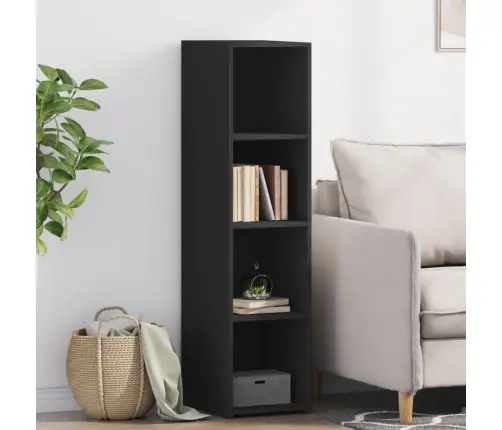 Komoda, Juodos Spalvos, 30X41X124cm Apdirbta Mediena