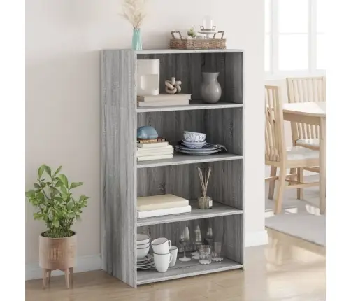 Augstais Skapītis Pelēka Ozola 70X41X124 Cm Inženierijas Koks Vidaxl