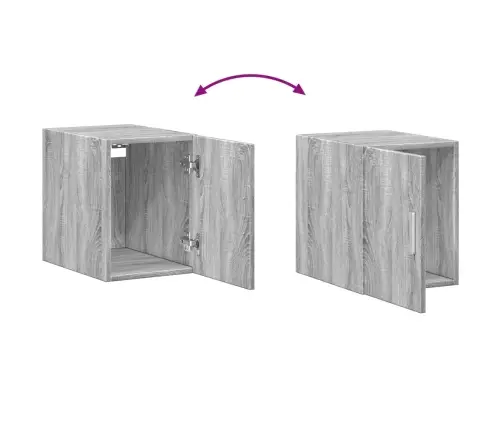 Skapis, Pelēka Ozola, 30X42,5X225 Cm, Inženierijas Koks Vidaxl