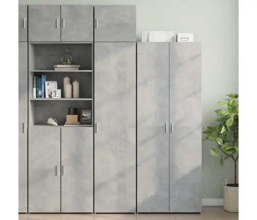 Skapis, Betona Pelēks, 45X42,5X225 Cm, Inženierijas Koks Vidaxl