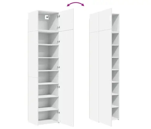 Kitsas Hoiukapp, Valge, 50 X 42,5 X 225 cm Tehispuit Kitsas Hoiukapp, Valge, 50 X 42,5 X 225 cm Tehispuit