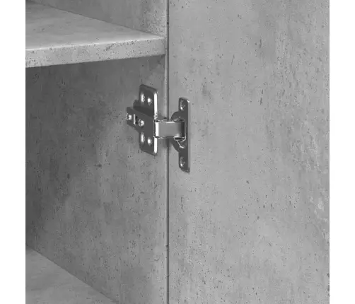 Skapis, Betona Pelēks, 50X42,5X225 Cm, Inženierijas Koks Vidaxl