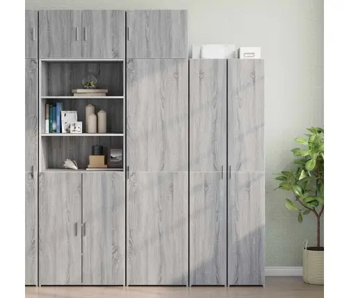 Siaura Spintelė Daiktams, Pilka Ąžuolo, 50X42,5X225cm Mediena Siaura Spintelė Daiktams, Pilka Ąžuolo, 50X42,5X225cm Mediena