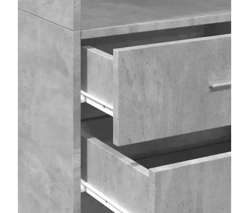 Siaura Spintelė Daiktams, Betono Pilka, 50X42,5X225cm Mediena