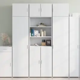 Spintelė Daiktams, Balta, 70X42,5X225cm Apdirbta Mediena