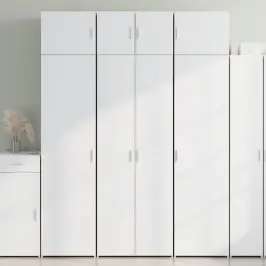 Skapis, Balts, 70X42,5X225 Cm, Inženierijas Koks Vidaxl
