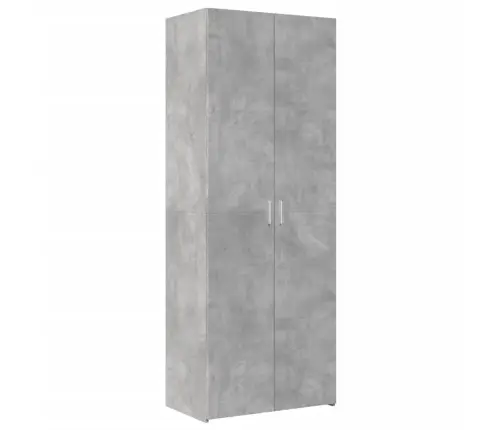 Skapis, Betona Pelēks, 70X42,5X225 Cm, Inženierijas Koks Vidaxl
