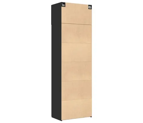 Skapis, Melns, 70X42,5X225 Cm, Inženierijas Koks Vidaxl