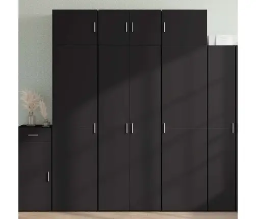 Skapis, Melns, 70X42,5X225 Cm, Inženierijas Koks Vidaxl