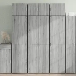 Skapis, Pelēka Ozola, 70X42,5X225 Cm, Inženierijas Koks Vidaxl