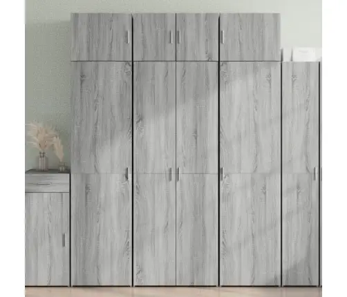 Skapis, Pelēka Ozola, 70X42,5X225 Cm, Inženierijas Koks Vidaxl