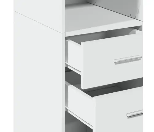 Skapis, Balts, 70X42,5X225 Cm, Inženierijas Koks Vidaxl