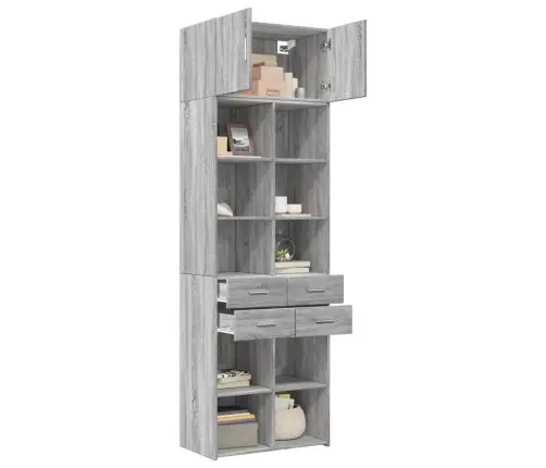 Hoiukapp, Hall Sonoma Tamm, 70 X 42,5 X 225 Cm Tehispuit
