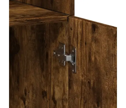 Komoda, Dūminio Ąžuolo Spalvos, 80X42,5X249cm Apdirbta Mediena