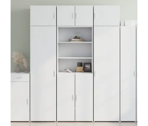 Augstais Skapītis, Balts, 70X42,5X185 Cm, Inženierijas Koks Vidaxl