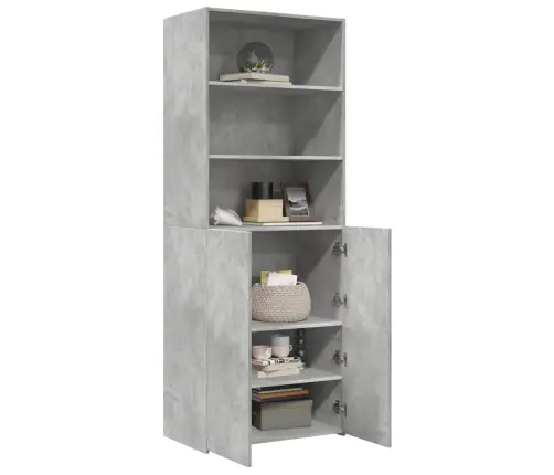 Kõrge Kapp, Betoonhall, 70X42,5X185 Cm Tehispuit