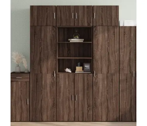 Augstais Skapītis Brūna Ozola 70X42,5X185Cm Inženierijas Koks Vidaxl