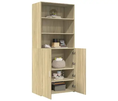 Augstais Skapītis Koka Krāsa 80X42,5X185 Inženierijas Koks Vidaxl