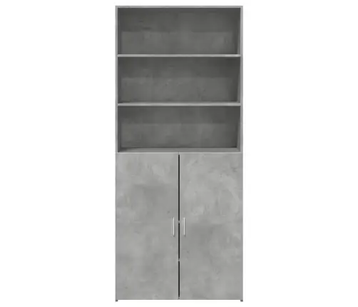 Augstais Skapītis Betonpelēks 80X42,5X185 Inženierijas Koks Vidaxl