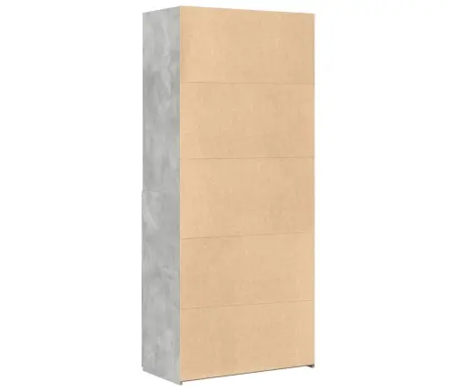 Augstais Skapītis Betonpelēks 80X42,5X185 Inženierijas Koks Vidaxl