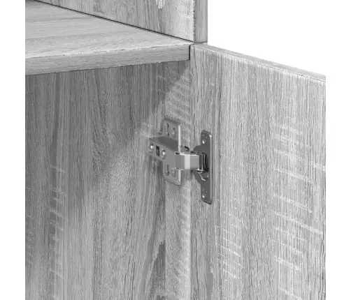 Komoda, Pilkos Ąžuolo Spalvos, 80X42,5X185cm Apdirbta Mediena