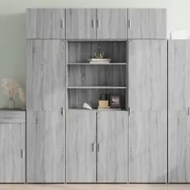 Kõrge Kapp, Hall Sonoma Tamm, 80X42,5X185 Cm Tehispuit